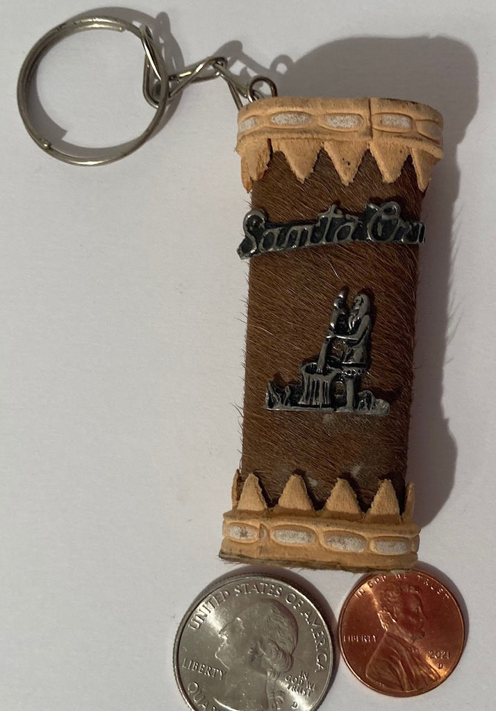 Vintage Leather Cigarette Lighter Holder, Case, Santa Cruz, Small Bic Lighter Holder, Smoking, Fire, Flame, Lighter Protector