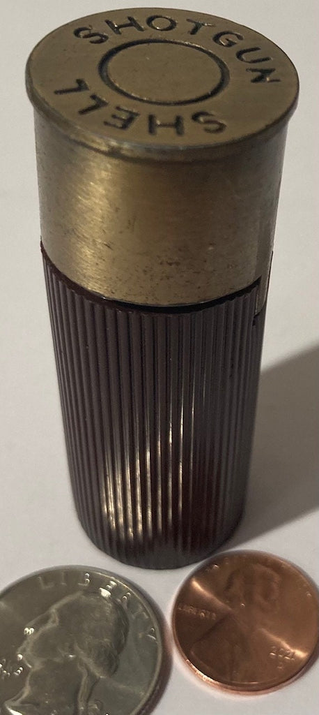 Vintage Metal Lighter, 12 Gauge Shell, Cigarettes, More