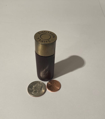 Vintage Metal Lighter, 12 Gauge Shell, Cigarettes, More