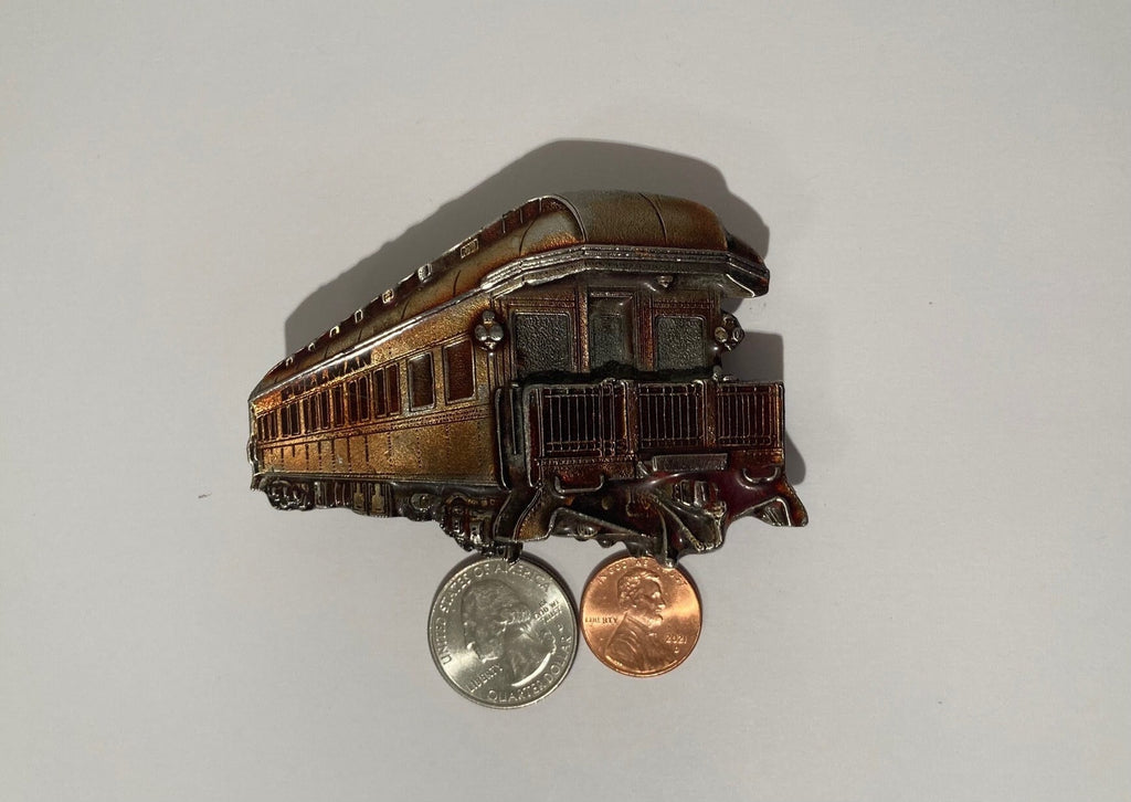 Vintage Metal Belt Buckle, Streetcar, Trolly, A Streetcar Named Desire, Enamel, Heavy Duty, Quality, Fashion, Belts, Shelf Display