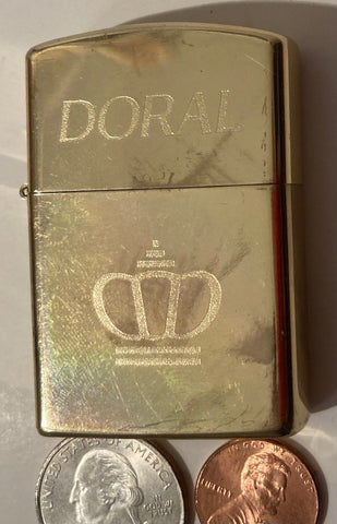 Vintage Metal Lighter, Brass, Doral, Cigars, Cigarettes, More