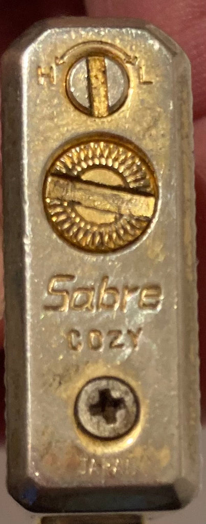 Vintage Metal Lighter, Sabre Cozy, Made in Japan, Cigarettes, Cigars, Smoking, More