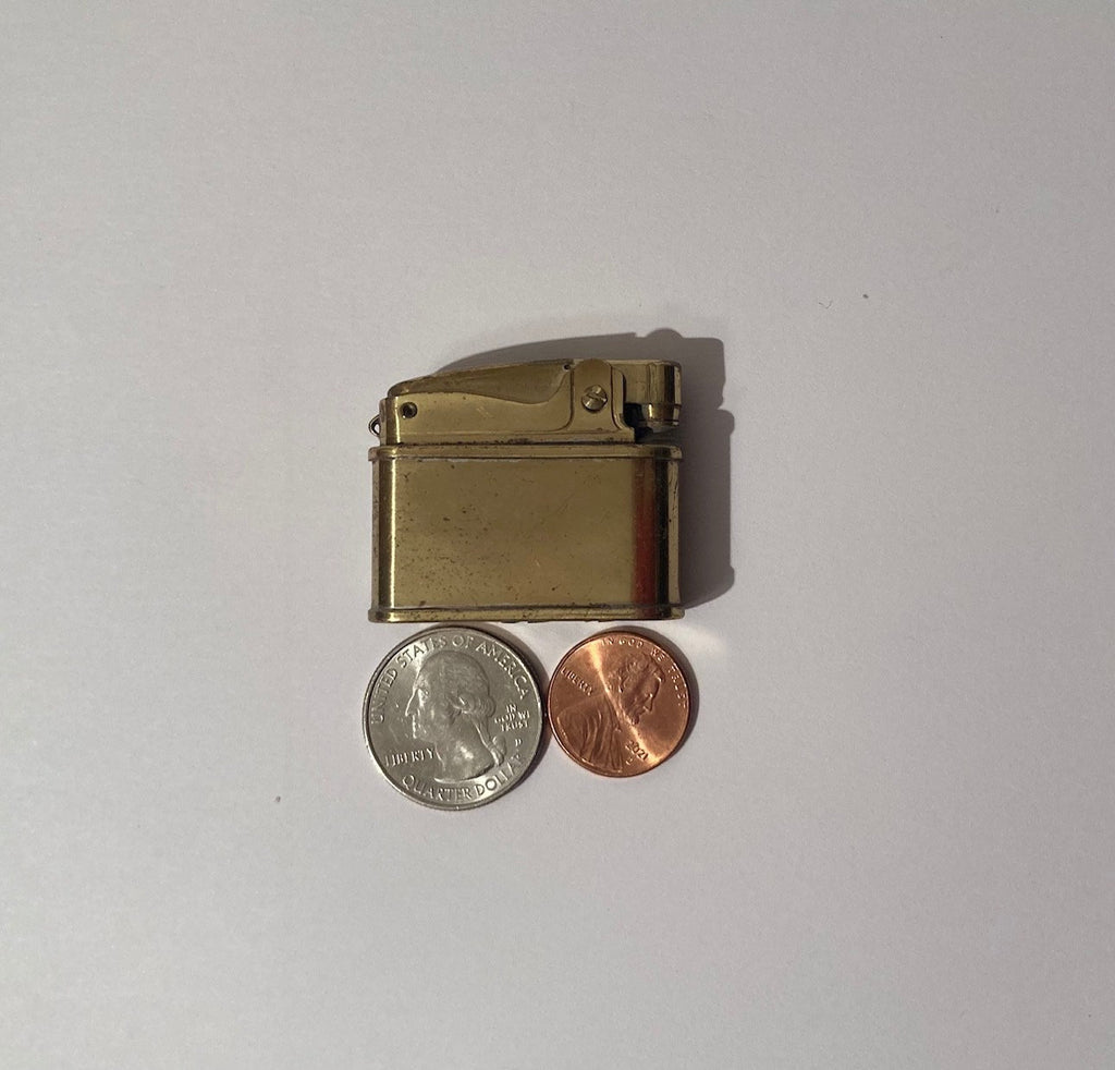 Vintage Metal Lighter, Brass, Made in Japan, Cigarettes, Cigars, Smoking, More