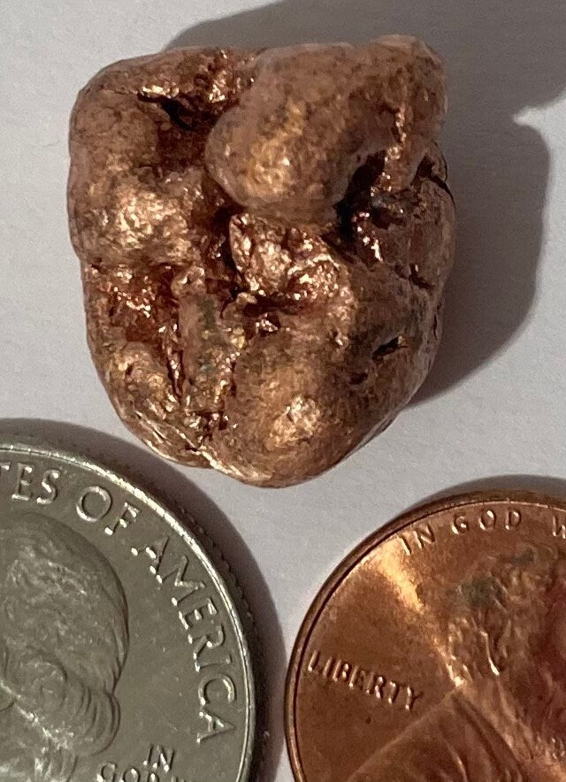 Vintage Metal Copper Nugget, Great for Handmade Pendants, Real Copper, Ready for Necklace or Bracelet Addition, Quality, Heavy Duty, Fun