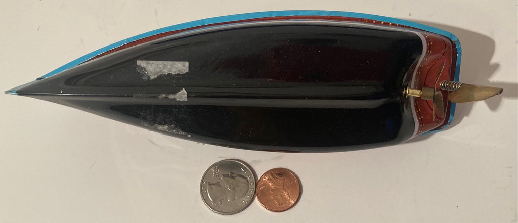 Vintage Metal Tin Speedboat, 1996 Schylling, Not for Children, Tin Collectors Series, Work, Shelf Display, Home Decor