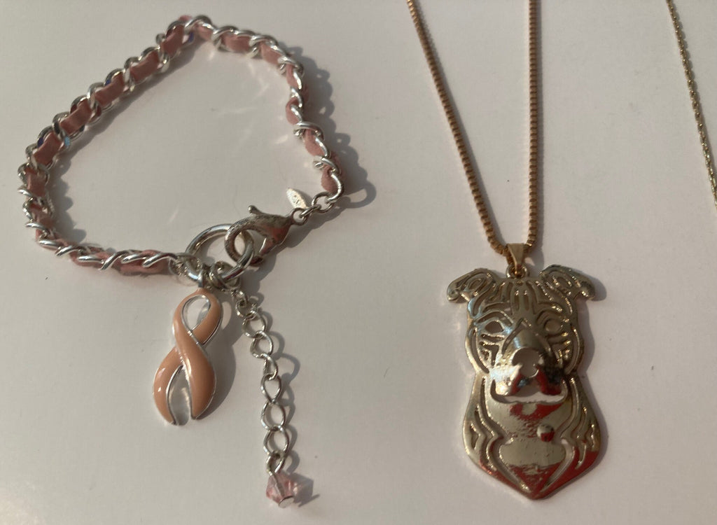 Vintage Lot of 5 Necklaces and Bracelet, Boxer Dog, Pug Dog, Jewelry, Fashion, Accessories, Quality, Fun, Style