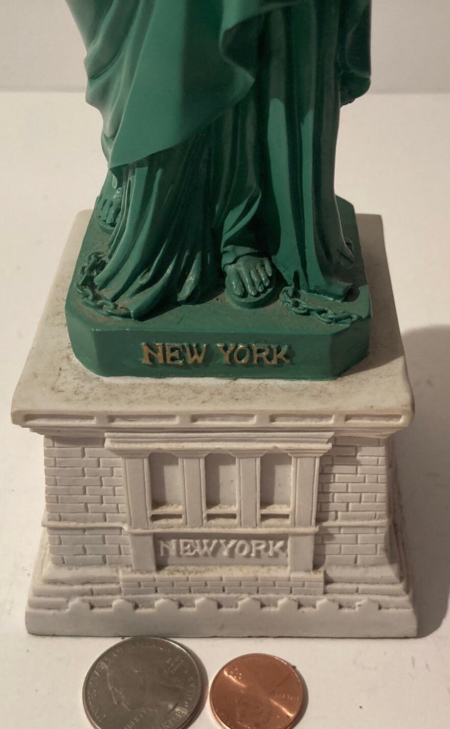 Vintage Heavy Duty 14" Tall Statue of Liberty, Ellis Island, Welcome, New York, Torkia, Weighs 2 3/4 Pounds, Heavy, Quality, Statue