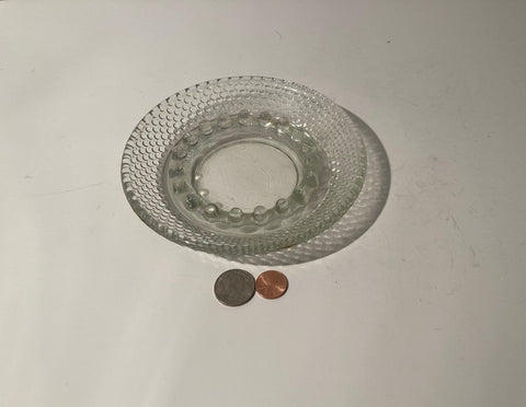 Vintage Clear Fancy Ashtray, 6" Wide, Smoking, Cigarettes, Cigars, Table Decor, Guest Ash Tray, Quality, Heavy Duty