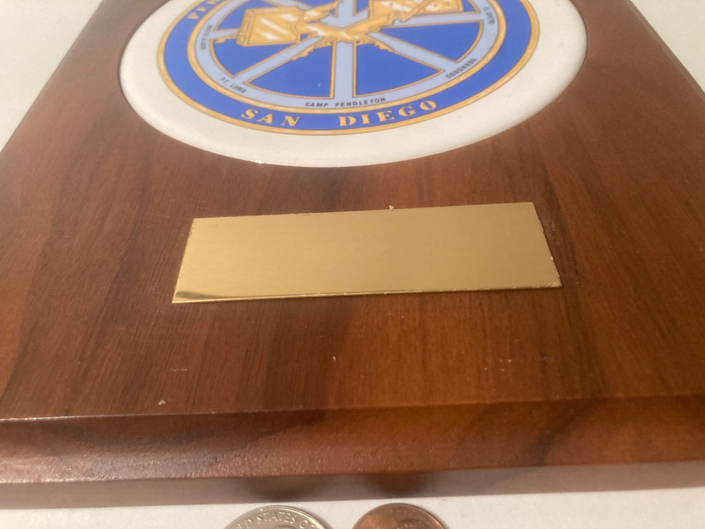 Vintage Wooden Navy Plaque, U.S. Navy, Personnel Support Activity, San Diego, Point Loma, North Island
