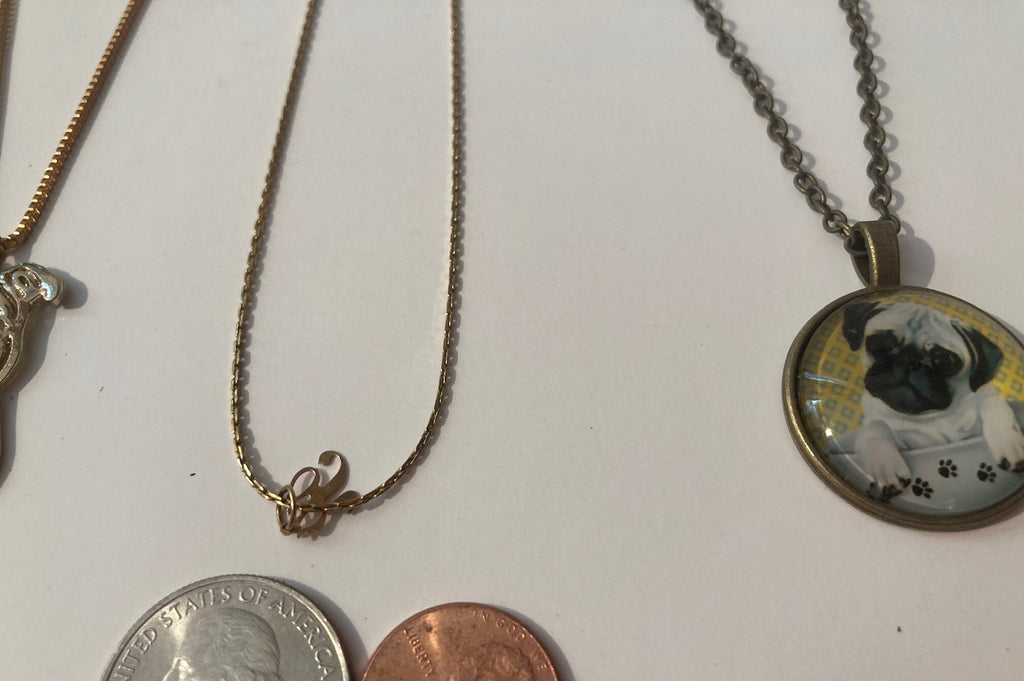 Vintage Lot of 5 Necklaces and Bracelet, Boxer Dog, Pug Dog, Jewelry, Fashion, Accessories, Quality, Fun, Style