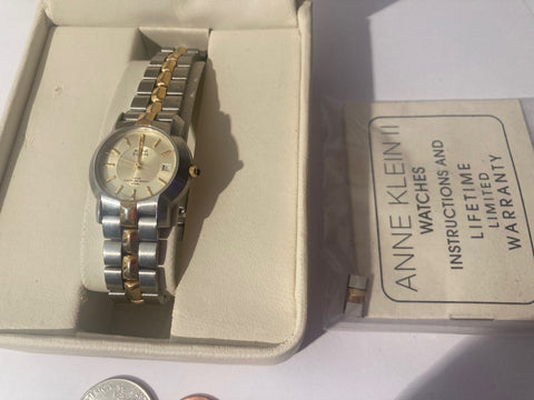 Vintage Wrist Watch, Anne Klein, Swiss, Watch, Clock, Time, Leather, Quality, Free Shipping in the U.S.