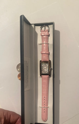 Vintage Wrist Watch, Gossip, Pink Leather Band, Watch, Clock, Time, Quality, Fashion, Accessory, Style, In Nice Box