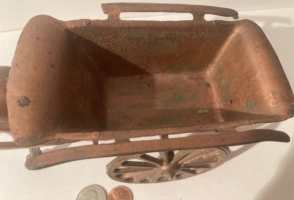 Vintage Metal Horse and Buggy Cart, Heavy Duty, 11" Long and Weighs 2 1/2 Pounds, Moves, Cart Moves, Door Store, Table Display