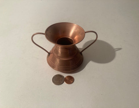 Vintage Metal Copper Container, Jug, 5" x 3", Kitchen Decor, Table Display, This Can Be Shined Up Even More