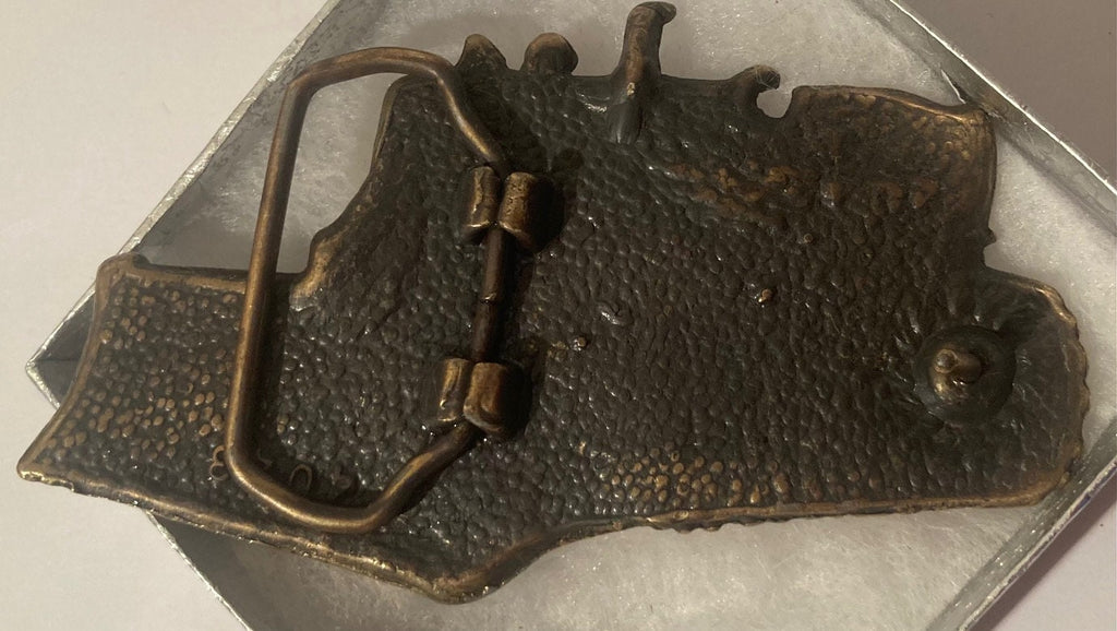 Vintage Metal Belt Buckle, Bulldozer, Scraper, Construction, Earth Moving, Quality, Heavy Duty, Fashion, Belts, Fun, Nice Design