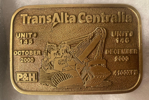 Vintage Metal Belt Buckle, Trans Alta Centralia, P and H, Quality, Heavy Duty, Fashion, Belts, Fun, Nice Design, Made in USA, Quality