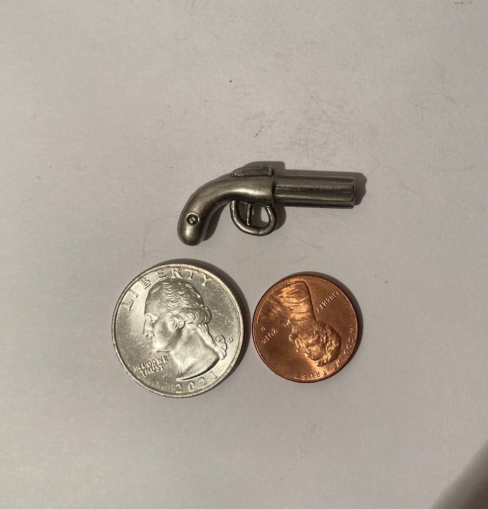 Vintage Sterling Silver 925 Metal Pendant, Pistol, Gun, Nice Design, Pendant for Necklace, Bracelet, Ankle, Fashion, Quality, Precious