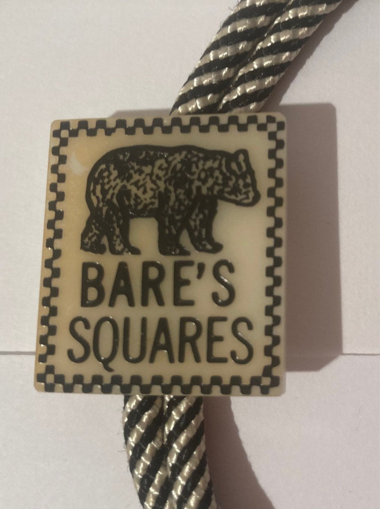 Vintage Metal Bolo Tie, Bare's Squares, Bear, Quality, Heavy Duty, Country & Western, Cowboy, Western Wear, Horse, Apparel, Accessory, Tie