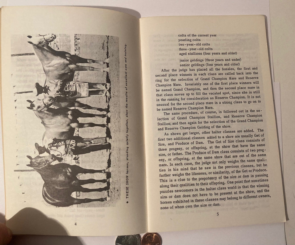 Vintage 1967 Booklet, Showing At Halter, How to Ride and Train the Western Horse, Book One,  Beery School of Horsemanship, Fun Book
