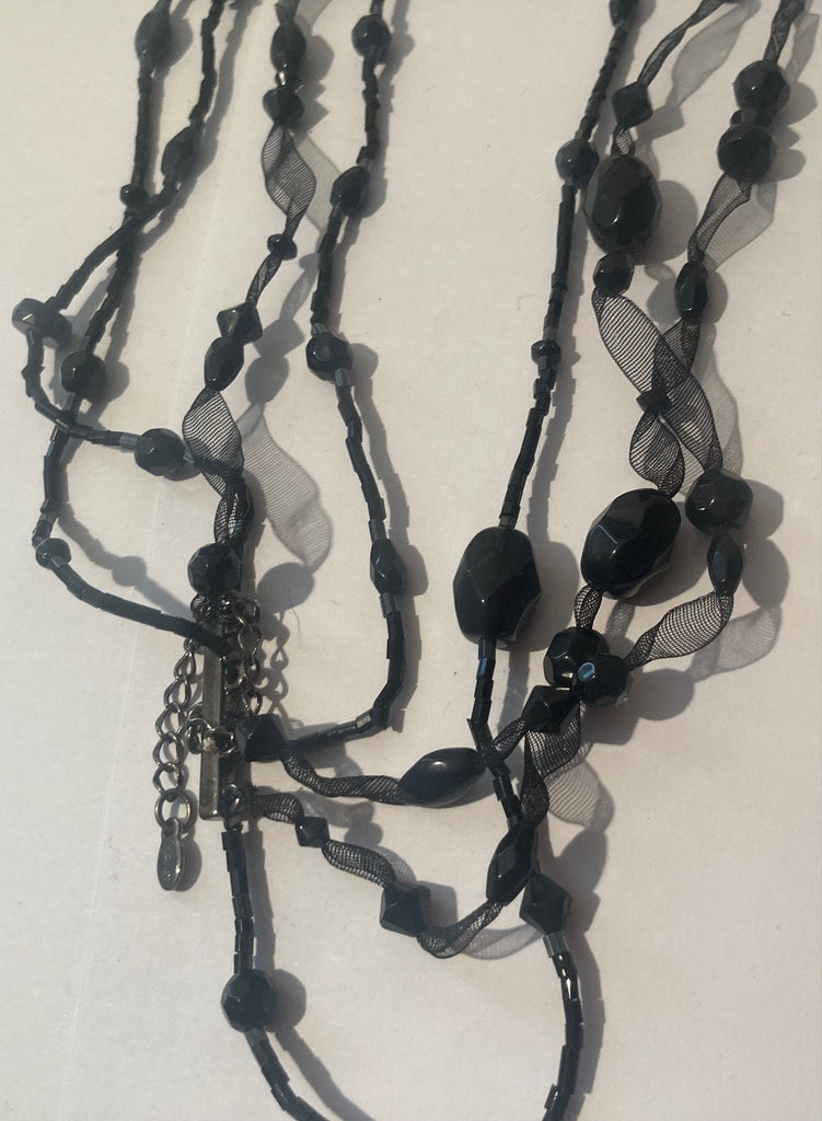 Vintage 7 Piece Jewelry Set, Nordstrom, Monet, Black Stones, Necklaces, Earrings, Fashion, Style, Accessory, Fun, Quality, Box Set