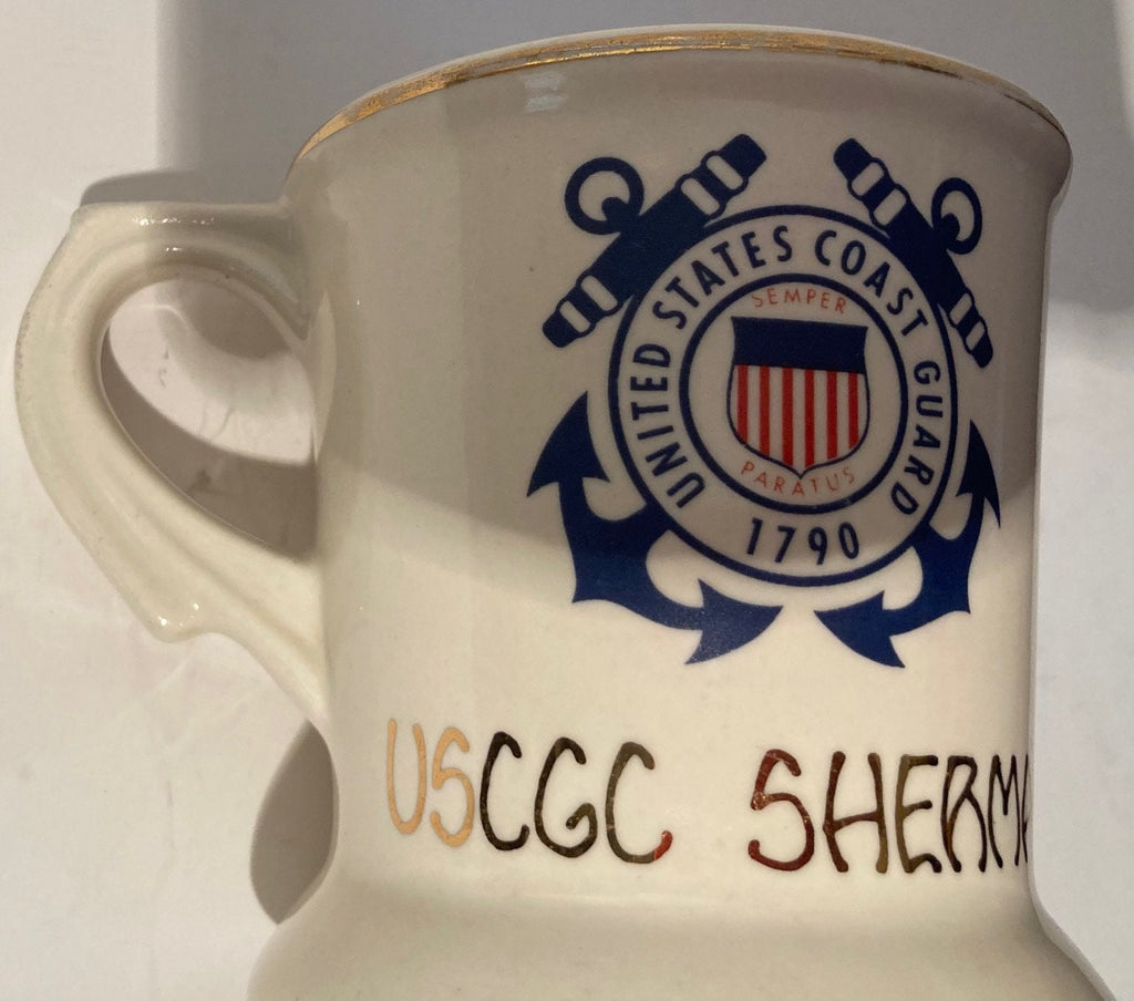 Vintage Command Coffee Cup, USCGC Sherman, Made in USA, Quality