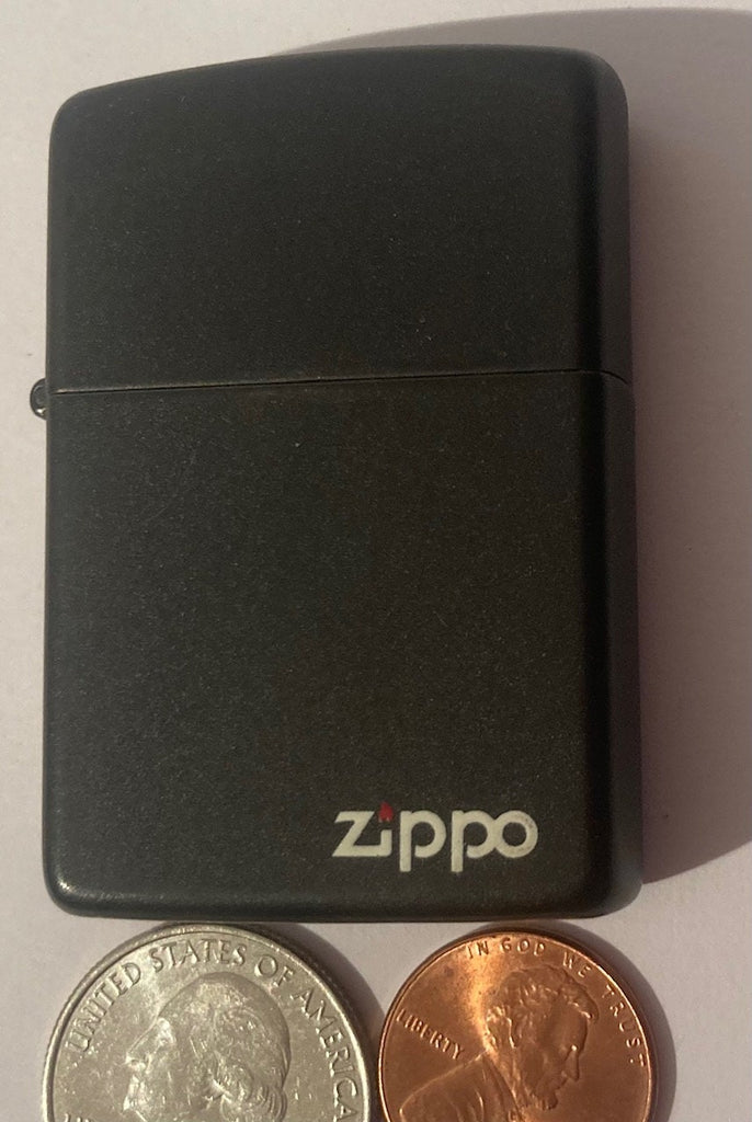 Vintage Metal Zippo Lighter, Black, Quality, Made in USA, Cigarettes, Cigars, Fire