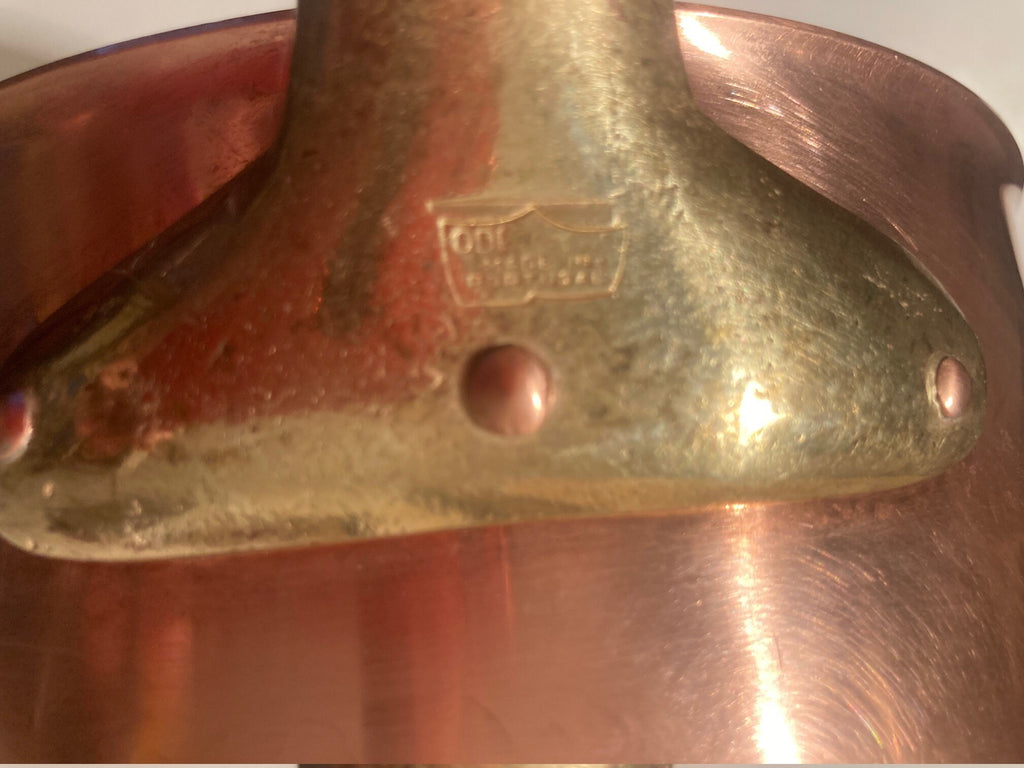 Vintage Metal Copper and Brass Cooking Pot, 11" Long and 6" x 2 1/2" Pot Size, Quality, Super Heavy Duty, Feels So Heavy Duty and Nice