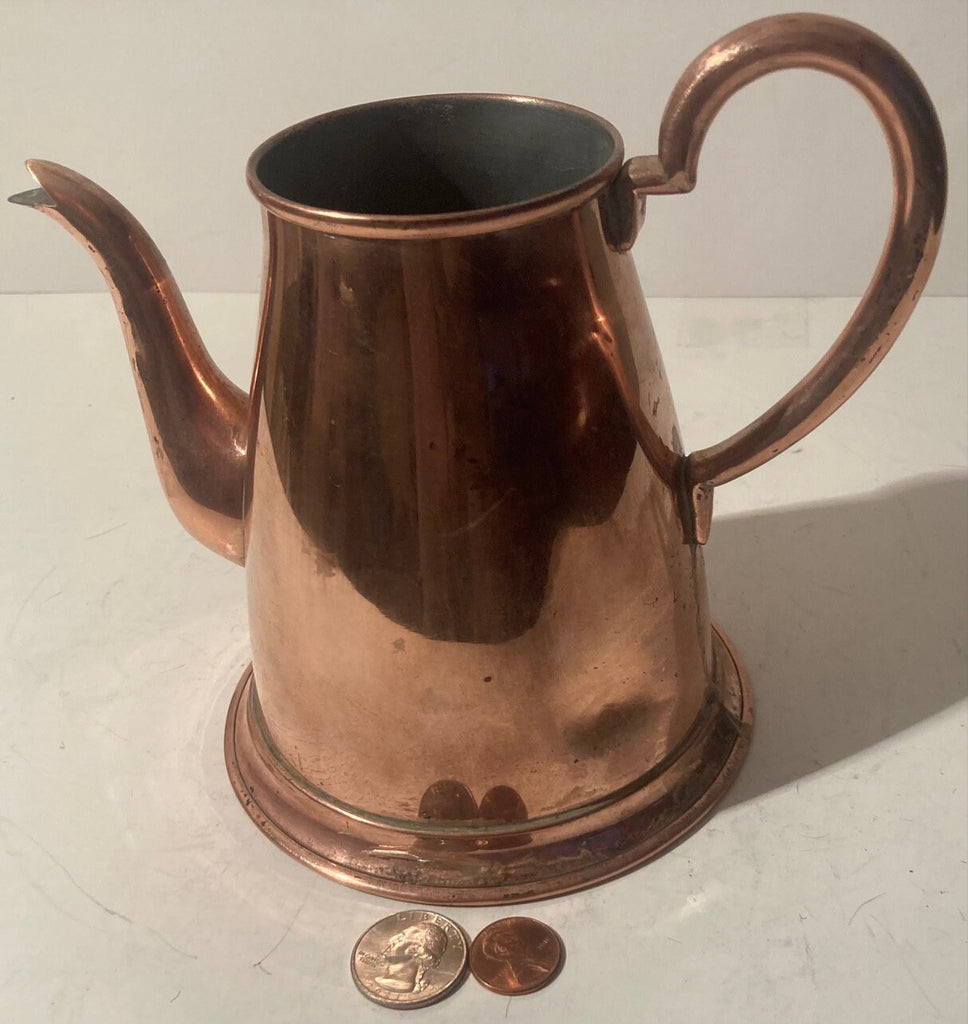 Vintage Metal Copper Serving Pitcher, 7" Tall, Heavy Duty, Quality, Made in Japan, Home Decor, Kitchen Display, Shelf Display, Table Display