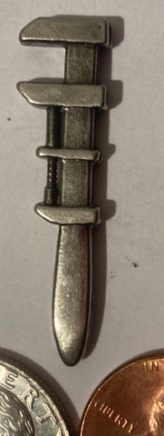 Vintage Sterling Silver 925 Metal Pendant, Pipe Wrench, Tool, Plumber, Nice Design, Pendant for Necklace, Bracelet, Ankle, Fashion, Quality