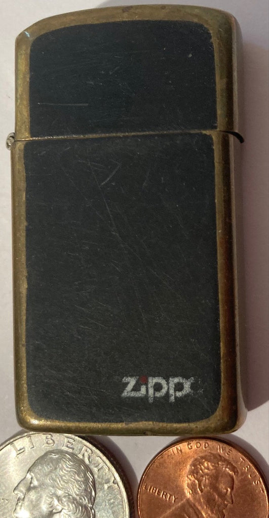 Vintage Metal Zippo, Black and Gold Trim, Slim Design, Zippo, Made in USA, Cigarettes, More