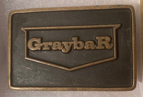 Vintage 1978 Metal Belt Buckle, GraybaR, Electrical, Communications, Data Networking, Country and Western, Heavy Duty, Quality, Western Wear