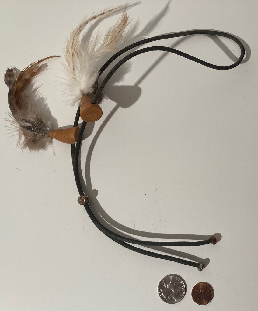 Vintage Bolo Tie, Feathers, Nice Design, Quality, Heavy Duty, Made in USA, Country & Western, Cowboy, Western Wear, Horse, Apparel