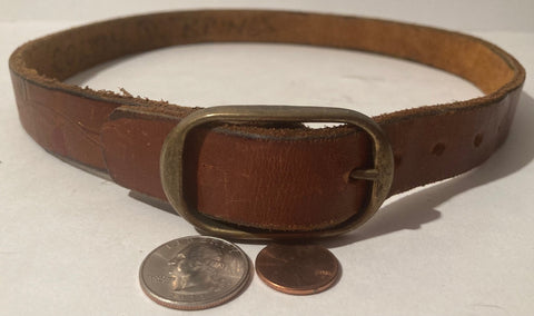 Vintage Leather Belt, Western, Hand Tooled Red Roses, Belt, Quality, Size 26 to 29, Country and Western, Western Wear, Heavy Duty, Nice