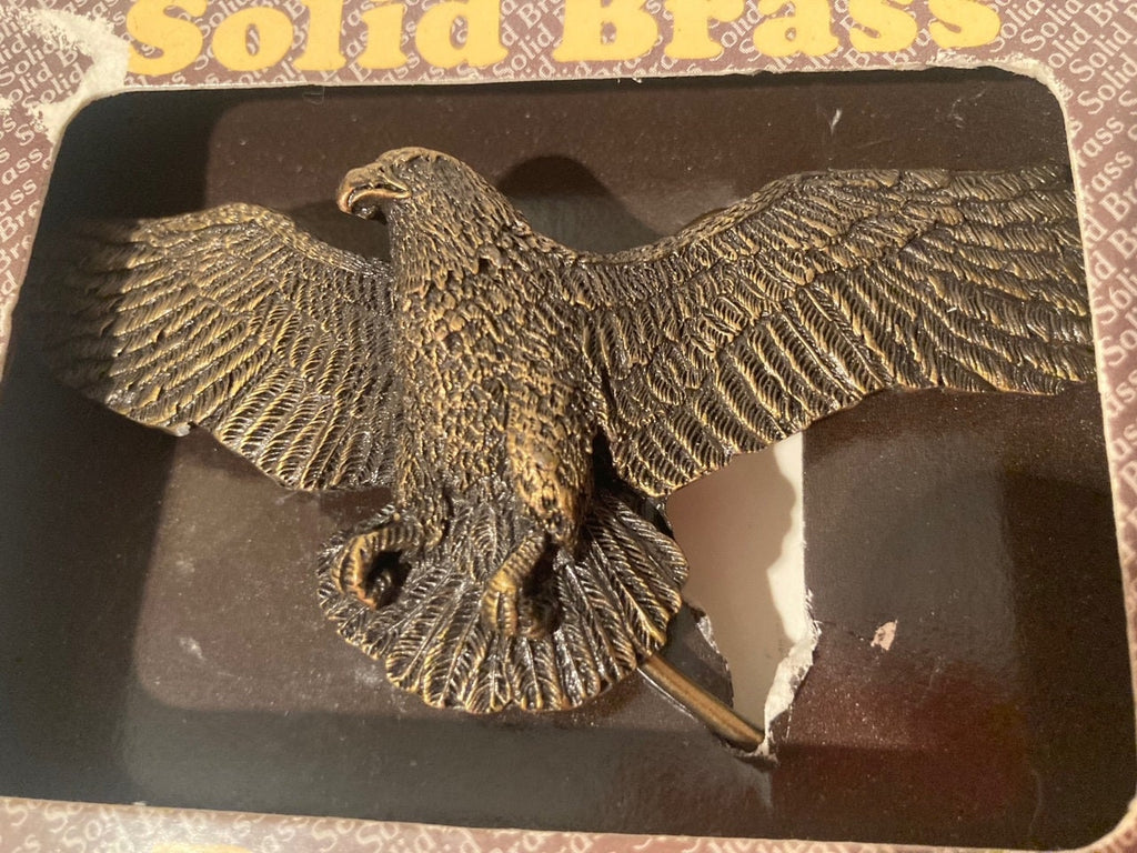 Vintage 1979 Metal Belt Buckle, Eagle, BTS, 4 3/4", Thick Metal, Quality, Made in USA, Country and Western, Heavy Duty, Fashion, Belts