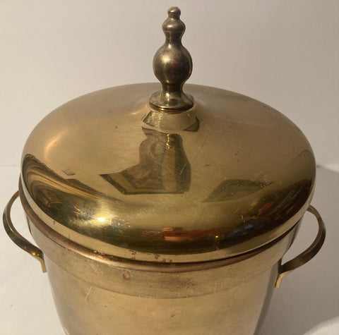 Vintage Brass Ice Bucket, Cooler, Drinks, Beverages, 8" x 7" Bucket Size and Weighs 5 Pounds, Heavy Duty, Quality, Kitchen Decor