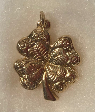 Vintage 1990 Metal Charm, Pendant, Avon, Clover, Tender Memories Charm, Jewelry, Accessory, Nice, Fun, Quality