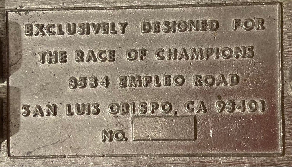 Vintage Metal Belt Buckle, The Race of Champions, Horse Racing, 100 Mile One Day Race, San Luis Obispo, Country & Western, 3 1/2" x 2 3/4"