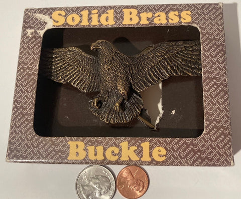 Vintage 1979 Metal Belt Buckle, Eagle, BTS, 4 3/4", Thick Metal, Quality, Made in USA, Country and Western, Heavy Duty, Fashion, Belts