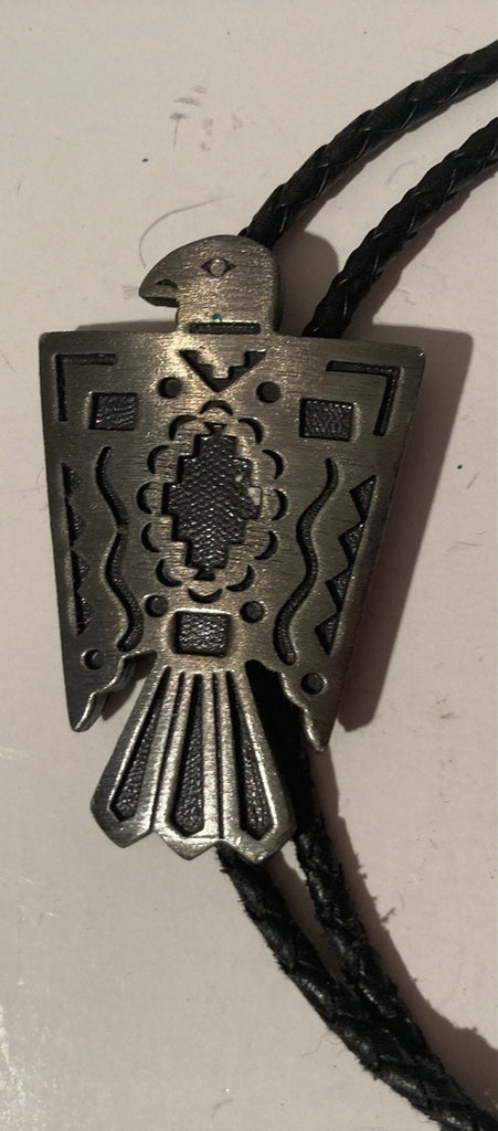 Vintage Metal Bolo Tie, Eagle, Nice Design, 1 1/2" x 2 1/2", Quality, Heavy Duty, Made in USA, Country & Western, Cowboy, Western Wear
