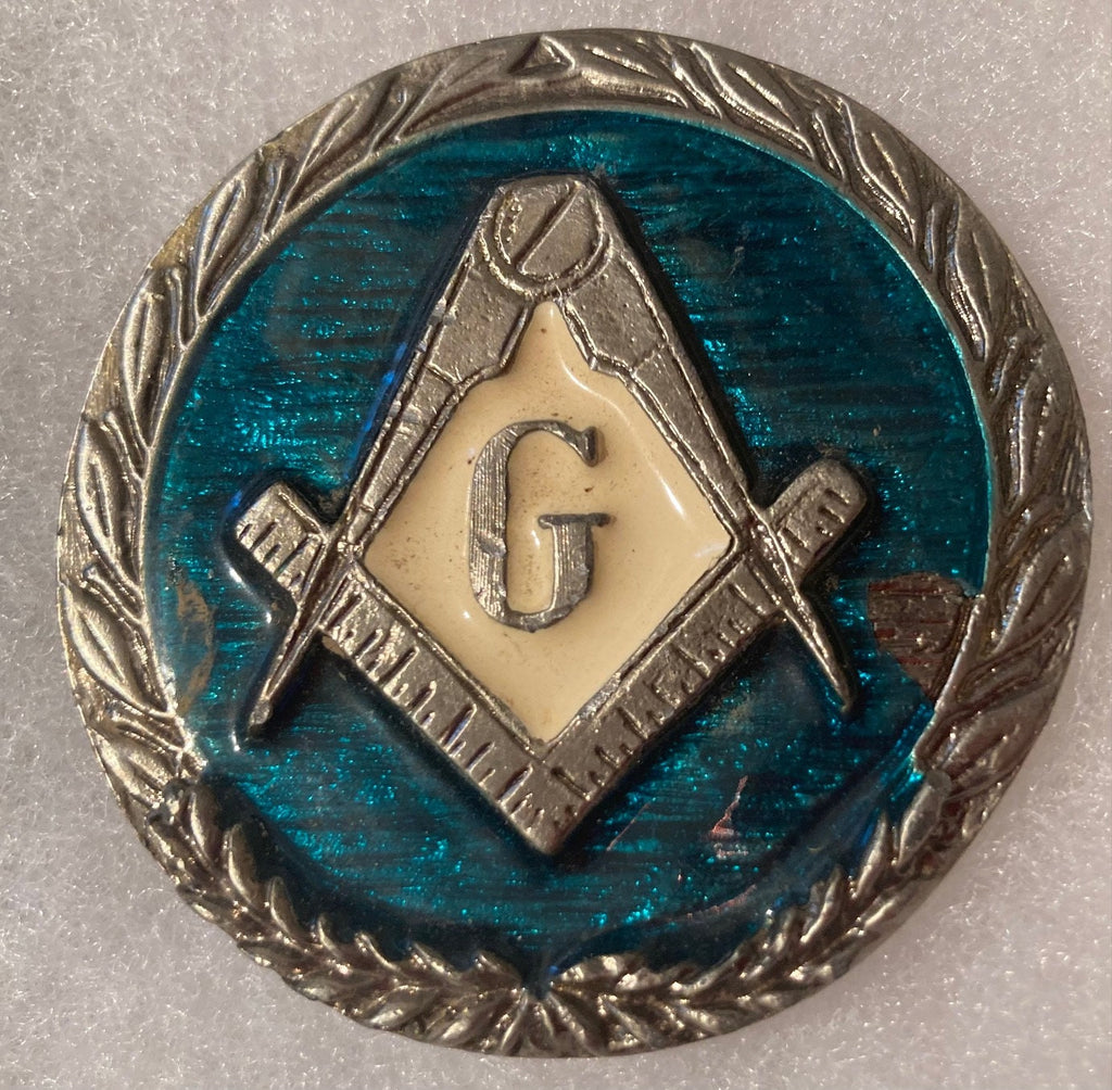 Vintage Metal Belt Buckle, Freemason Masonic, Nice Design, 2 1/2", Heavy Duty, Quality, Thick Metal, Made in USA, For Belts, Fashion