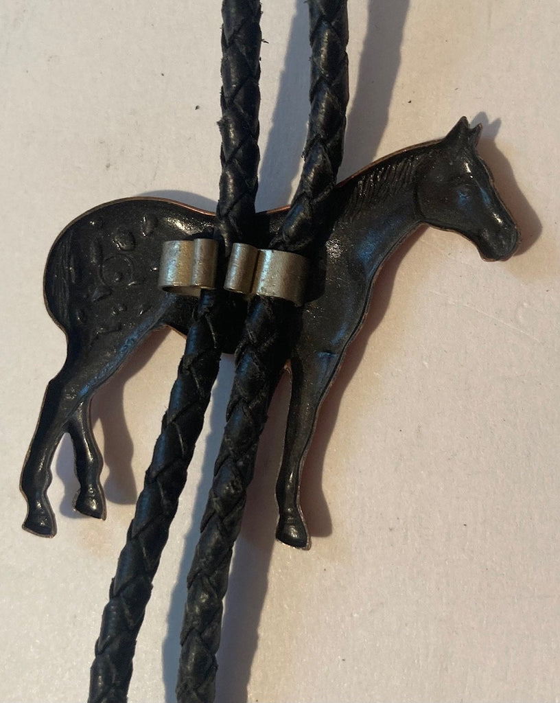 Vintage Metal Bolo Tie, Nice Copper Horse Design, Nice Western Design, Quality, Heavy Duty, Made in USA, Country & Western, Cowboy, Western