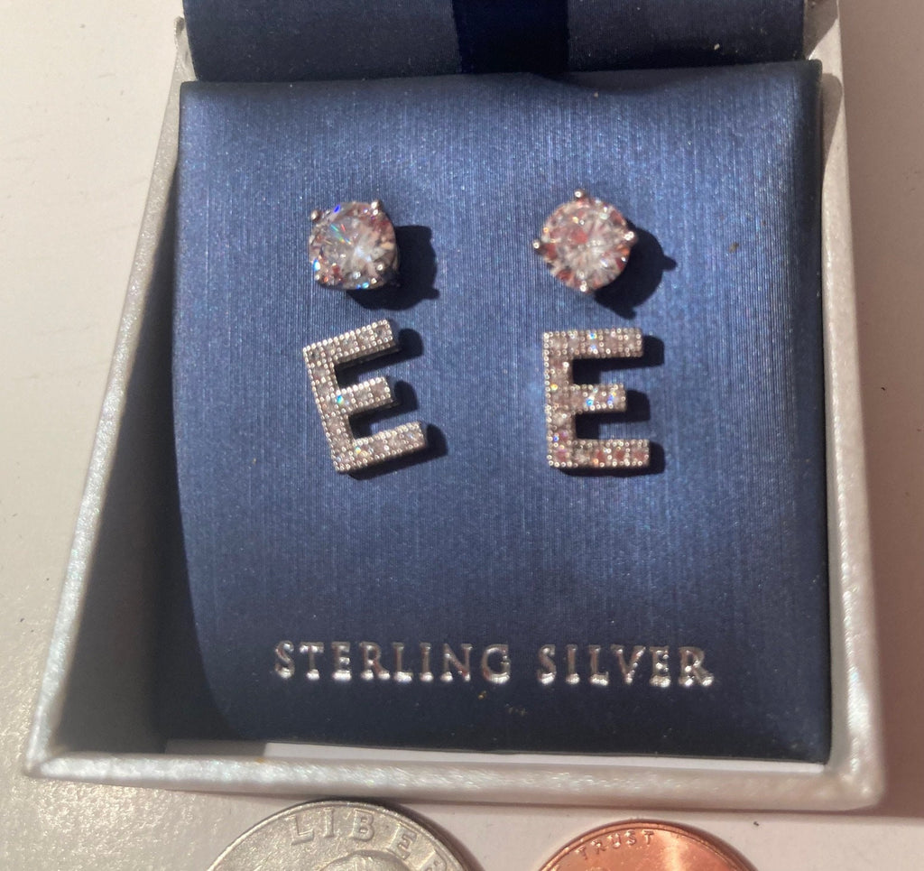 Vintage Set of Sterling Silver 925 Earrings, 2 Pairs, Contessa, Quality, Nice, Fashion, Accessory, Jewelry, Free Shipping in the U.S.