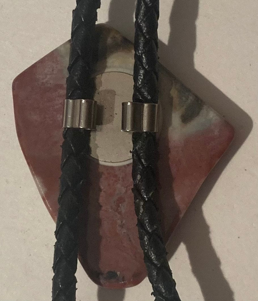 Vintage Metal Bolo Tie, Nice Red Stone, Nice Design, Quality, Heavy Duty, Country & Western, Cowboy, Western Wear, Horse, Apparel