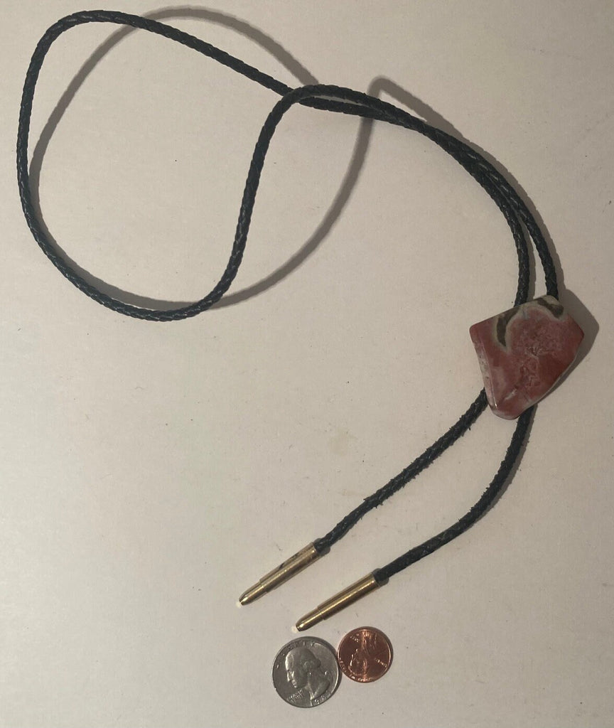 Vintage Metal Bolo Tie, Nice Red Stone, Nice Design, Quality, Heavy Duty, Country & Western, Cowboy, Western Wear, Horse, Apparel