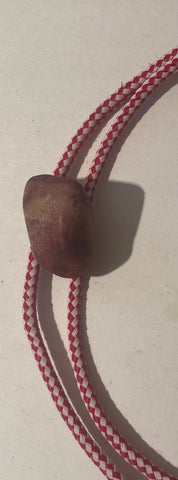 Vintage Metal Bolo Tie, Nice Red Rock Stone Design, Nice Western Design, Quality, Heavy Duty, Country & Western, Cowboy, Western Wear, Horse