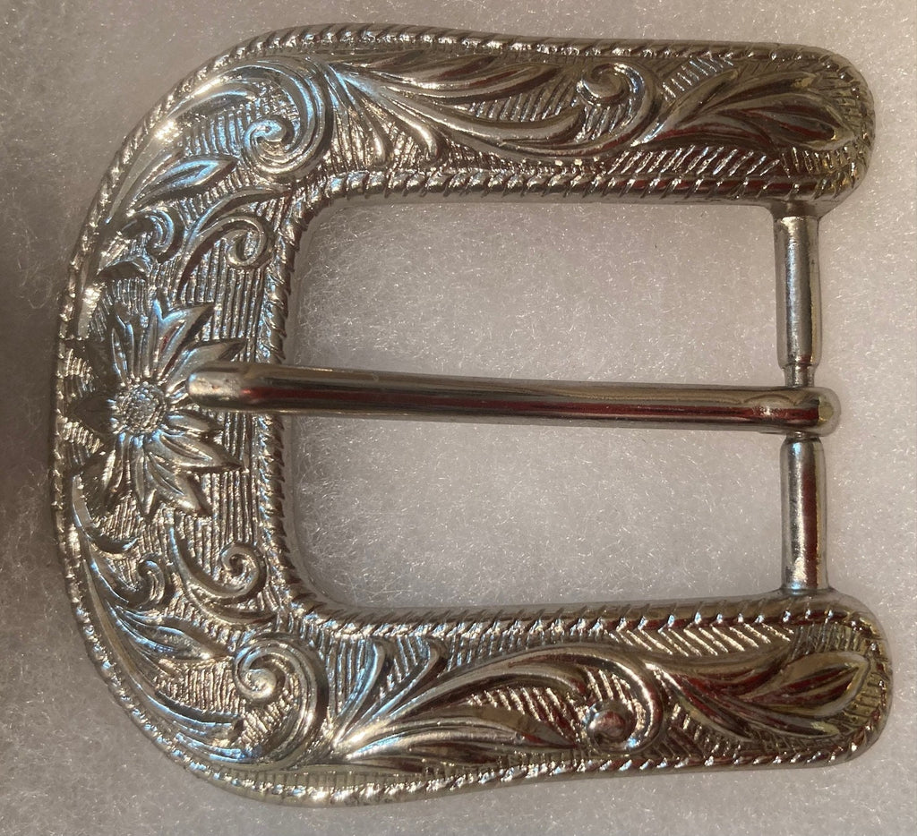 Vintage Metal Belt Buckle, Nice Good Design, Nice Western Style Design, 3" x 2 1/2", Heavy Duty, Quality, Thick Metal, Made in USA