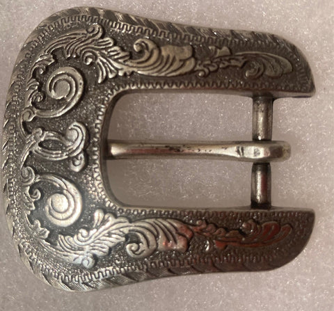 Vintage 1993 Metal Belt Buckle, Nice Good Design, Nice Western Style Design, 2 1/4" x 2", Heavy Duty, Quality, Thick Metal, Made in USA,