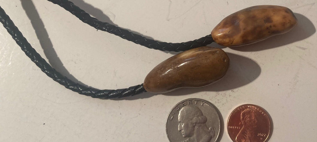 Vintage Metal Bolo Tie, Nice Brown Matching Brown Stone Design, Nice Western Design, Quality, Heavy Duty, Country & Western, Cowboy, Western