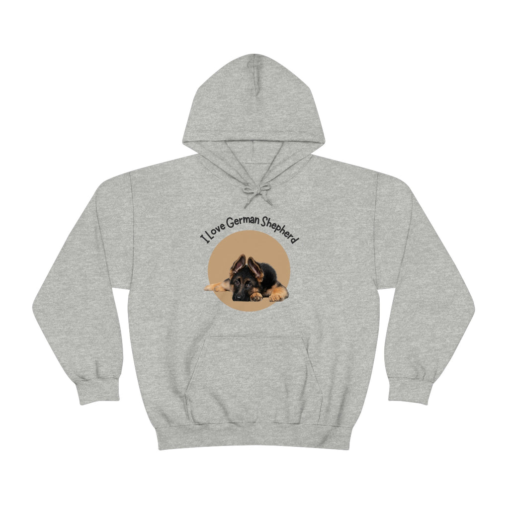 I love my German Shepherd Dog POD Unisex Heavy Blend™ Hooded Sweatshirt