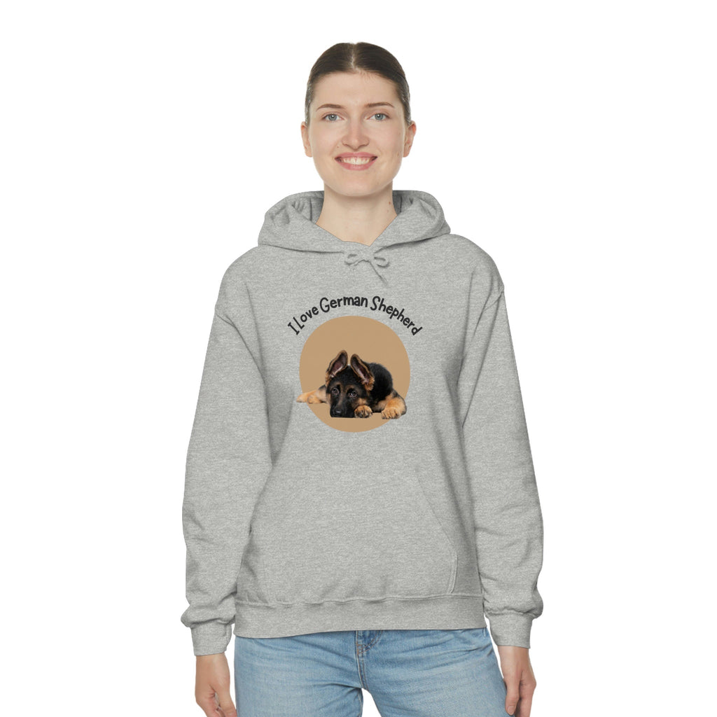 I love my German Shepherd Dog POD Unisex Heavy Blend™ Hooded Sweatshirt